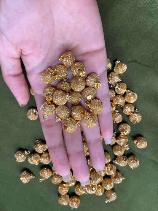 Golden Brown Qora Tassels Embroidered (8mm)