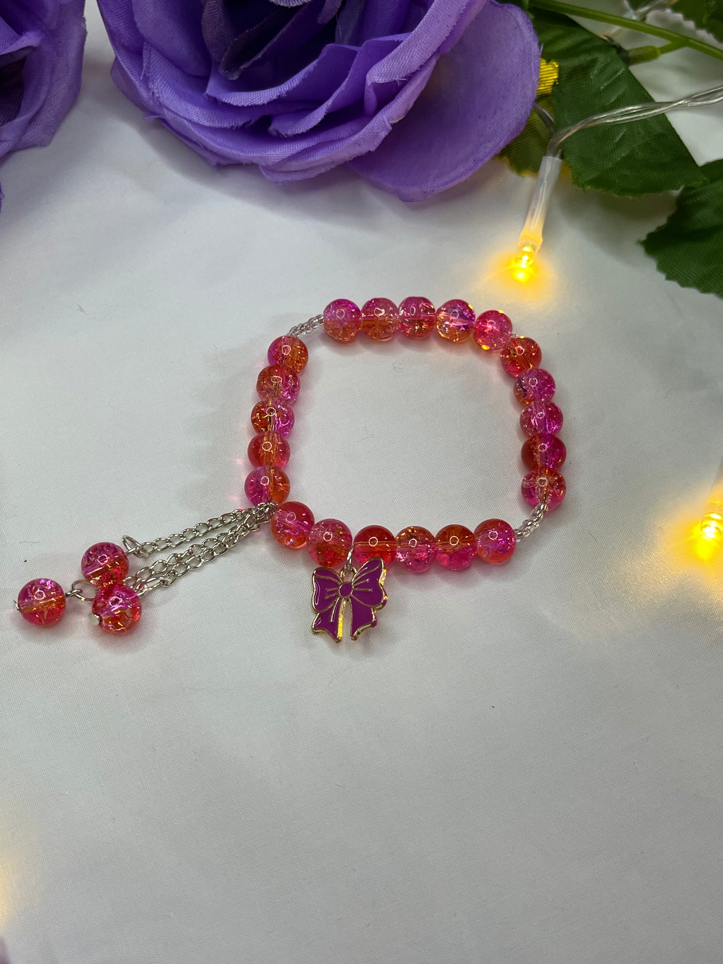Butterfly Crystal Glass Bracelet, Chinese Style Jade Bead Bracelet, Super Fairy Butterfly Broken Bead Bracelet