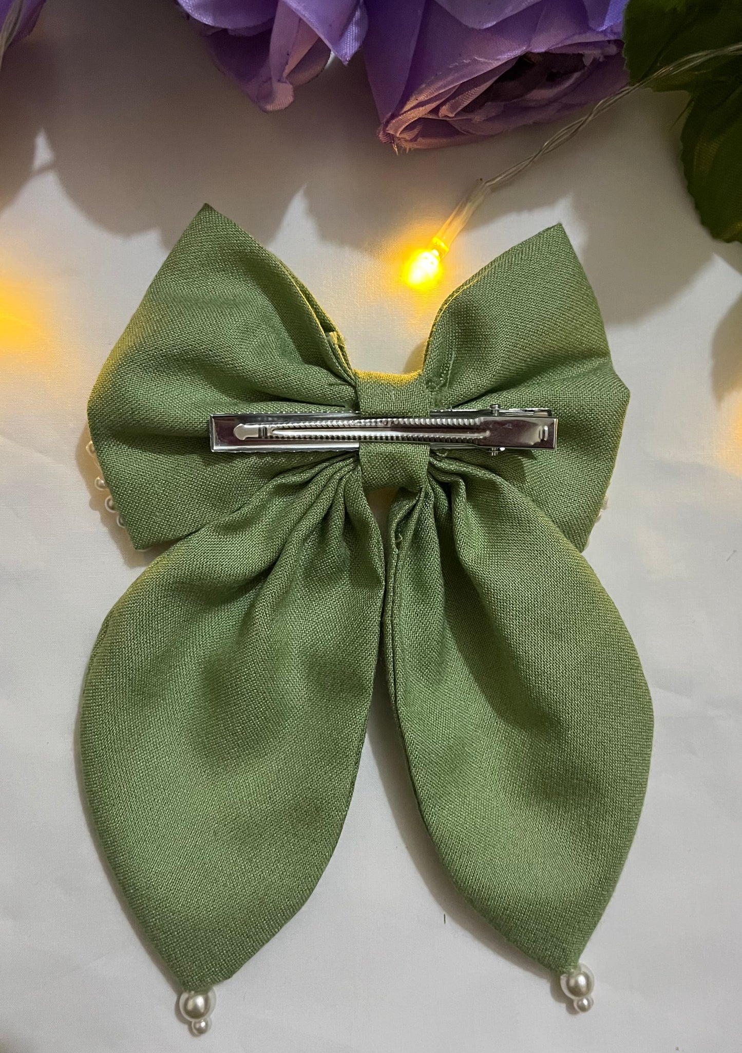 Naqab's Blush Long Tail Hair Bow Clip