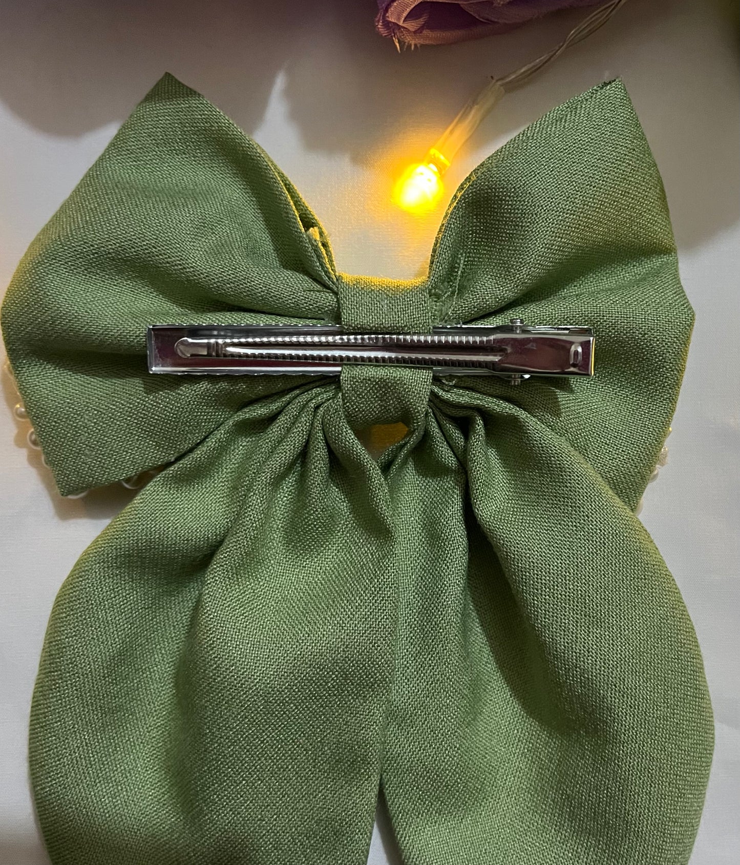 Naqab's Blush Long Tail Hair Bow Clip