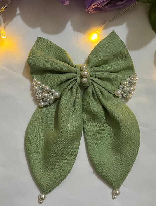 Naqab's Blush Long Tail Hair Bow Clip